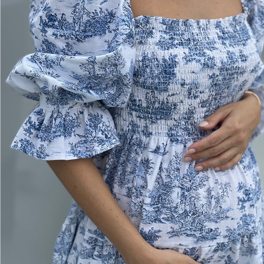 Nothing Fits But Blue Toile Kiko Dress – Size M=US6/8